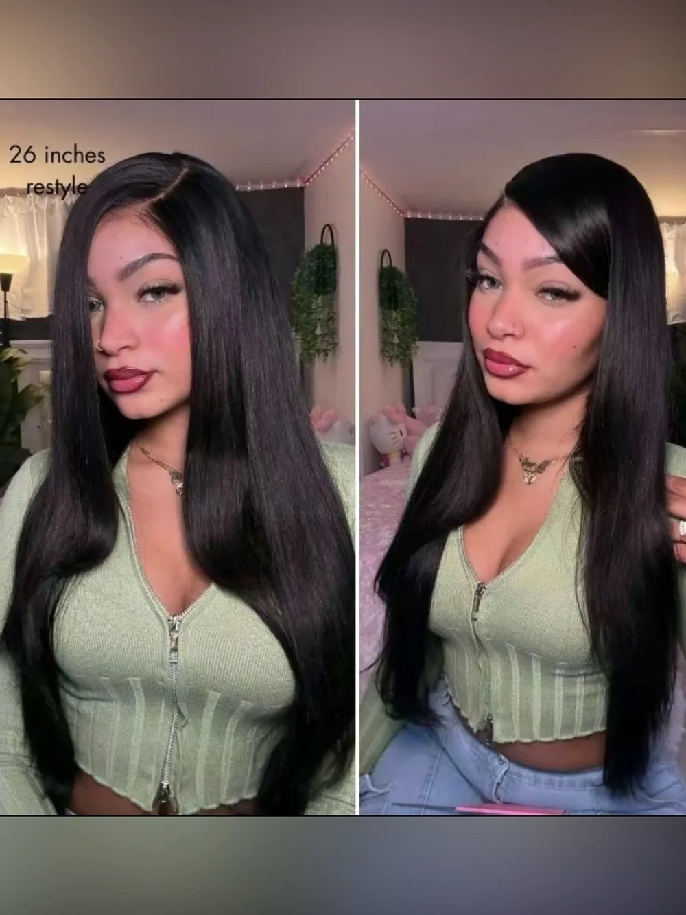 LUVME HAIR Sleek Straight Long Women’s Hair - Black